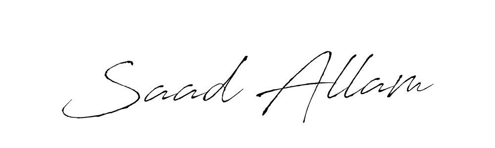 Also we have Saad Allam name is the best signature style. Create professional handwritten signature collection using Antro_Vectra autograph style. Saad Allam signature style 6 images and pictures png