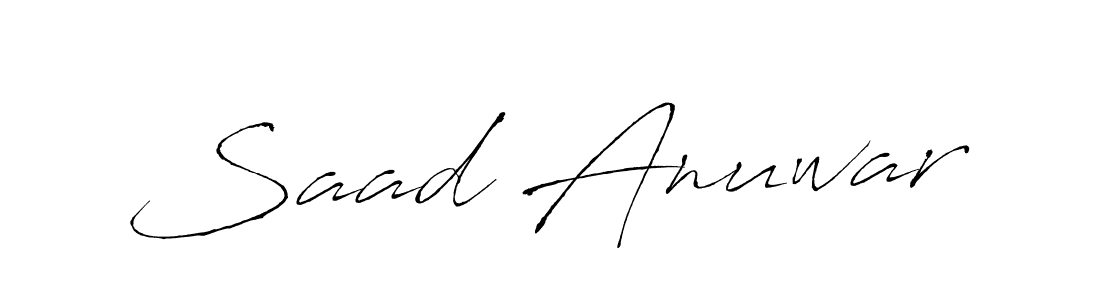 if you are searching for the best signature style for your name Saad Anuwar. so please give up your signature search. here we have designed multiple signature styles  using Antro_Vectra. Saad Anuwar signature style 6 images and pictures png