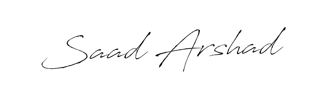 Create a beautiful signature design for name Saad Arshad. With this signature (Antro_Vectra) fonts, you can make a handwritten signature for free. Saad Arshad signature style 6 images and pictures png