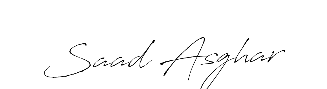 Use a signature maker to create a handwritten signature online. With this signature software, you can design (Antro_Vectra) your own signature for name Saad Asghar. Saad Asghar signature style 6 images and pictures png