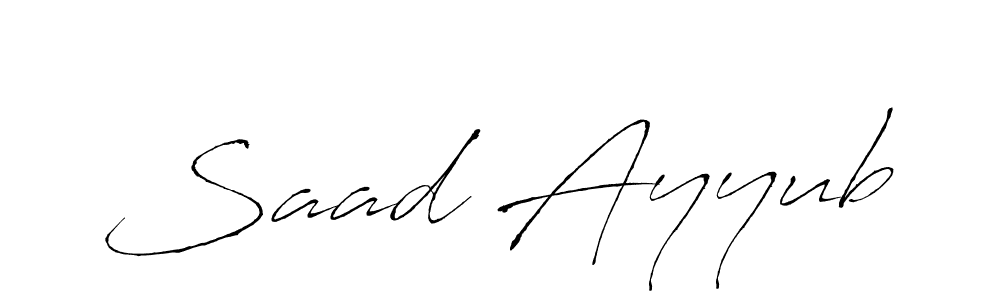 Saad Ayyub stylish signature style. Best Handwritten Sign (Antro_Vectra) for my name. Handwritten Signature Collection Ideas for my name Saad Ayyub. Saad Ayyub signature style 6 images and pictures png