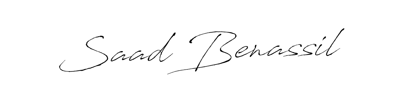 Create a beautiful signature design for name Saad Benassil. With this signature (Antro_Vectra) fonts, you can make a handwritten signature for free. Saad Benassil signature style 6 images and pictures png