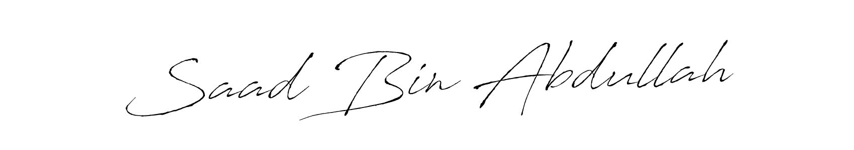 Create a beautiful signature design for name Saad Bin Abdullah. With this signature (Antro_Vectra) fonts, you can make a handwritten signature for free. Saad Bin Abdullah signature style 6 images and pictures png