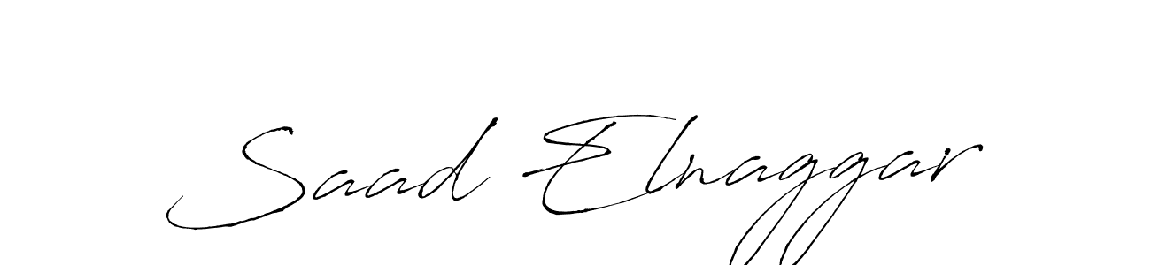 How to make Saad Elnaggar name signature. Use Antro_Vectra style for creating short signs online. This is the latest handwritten sign. Saad Elnaggar signature style 6 images and pictures png