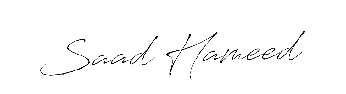 Use a signature maker to create a handwritten signature online. With this signature software, you can design (Antro_Vectra) your own signature for name Saad Hameed. Saad Hameed signature style 6 images and pictures png