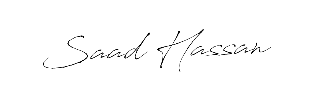 How to make Saad Hassan name signature. Use Antro_Vectra style for creating short signs online. This is the latest handwritten sign. Saad Hassan signature style 6 images and pictures png