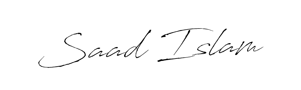 How to make Saad Islam signature? Antro_Vectra is a professional autograph style. Create handwritten signature for Saad Islam name. Saad Islam signature style 6 images and pictures png