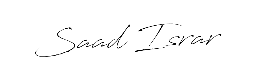 Design your own signature with our free online signature maker. With this signature software, you can create a handwritten (Antro_Vectra) signature for name Saad Israr. Saad Israr signature style 6 images and pictures png