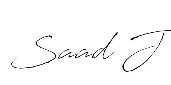 How to make Saad J signature? Antro_Vectra is a professional autograph style. Create handwritten signature for Saad J name. Saad J signature style 6 images and pictures png