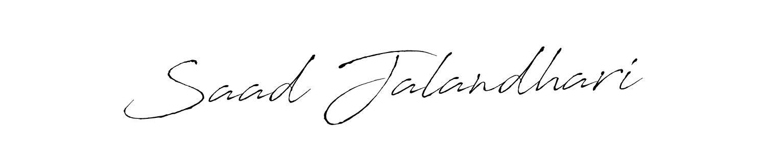 Antro_Vectra is a professional signature style that is perfect for those who want to add a touch of class to their signature. It is also a great choice for those who want to make their signature more unique. Get Saad Jalandhari name to fancy signature for free. Saad Jalandhari signature style 6 images and pictures png