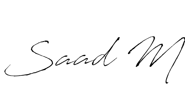 This is the best signature style for the Saad M name. Also you like these signature font (Antro_Vectra). Mix name signature. Saad M signature style 6 images and pictures png