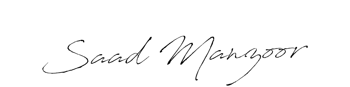 Create a beautiful signature design for name Saad Manzoor. With this signature (Antro_Vectra) fonts, you can make a handwritten signature for free. Saad Manzoor signature style 6 images and pictures png