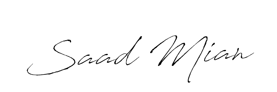 The best way (Antro_Vectra) to make a short signature is to pick only two or three words in your name. The name Saad Mian include a total of six letters. For converting this name. Saad Mian signature style 6 images and pictures png