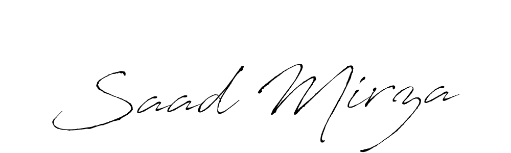 Create a beautiful signature design for name Saad Mirza. With this signature (Antro_Vectra) fonts, you can make a handwritten signature for free. Saad Mirza signature style 6 images and pictures png