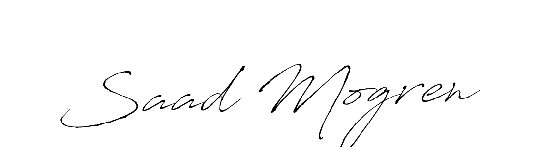 Make a beautiful signature design for name Saad Mogren. With this signature (Antro_Vectra) style, you can create a handwritten signature for free. Saad Mogren signature style 6 images and pictures png