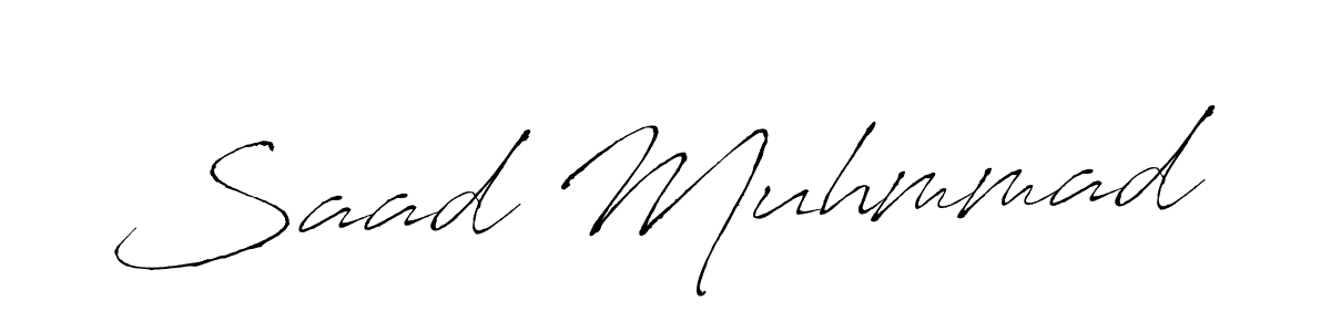 How to make Saad Muhmmad name signature. Use Antro_Vectra style for creating short signs online. This is the latest handwritten sign. Saad Muhmmad signature style 6 images and pictures png