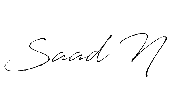 Saad N stylish signature style. Best Handwritten Sign (Antro_Vectra) for my name. Handwritten Signature Collection Ideas for my name Saad N. Saad N signature style 6 images and pictures png