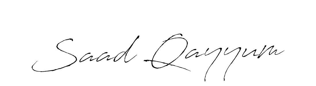 The best way (Antro_Vectra) to make a short signature is to pick only two or three words in your name. The name Saad Qayyum include a total of six letters. For converting this name. Saad Qayyum signature style 6 images and pictures png