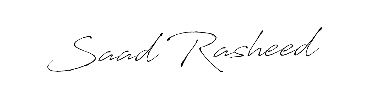 The best way (Antro_Vectra) to make a short signature is to pick only two or three words in your name. The name Saad Rasheed include a total of six letters. For converting this name. Saad Rasheed signature style 6 images and pictures png