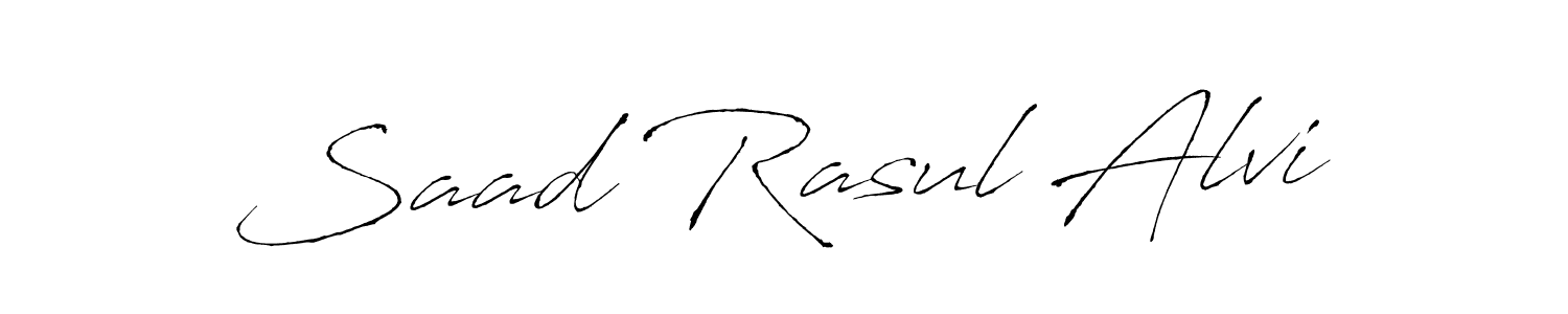 Make a beautiful signature design for name Saad Rasul Alvi. With this signature (Antro_Vectra) style, you can create a handwritten signature for free. Saad Rasul Alvi signature style 6 images and pictures png