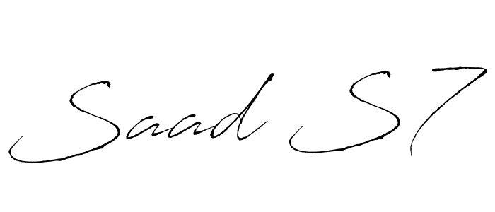 You should practise on your own different ways (Antro_Vectra) to write your name (Saad S7) in signature. don't let someone else do it for you. Saad S7 signature style 6 images and pictures png