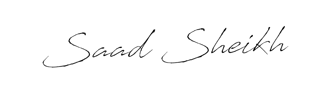 if you are searching for the best signature style for your name Saad Sheikh. so please give up your signature search. here we have designed multiple signature styles  using Antro_Vectra. Saad Sheikh signature style 6 images and pictures png