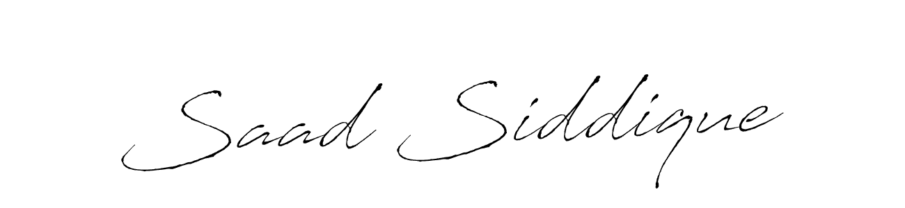 Make a beautiful signature design for name Saad Siddique. With this signature (Antro_Vectra) style, you can create a handwritten signature for free. Saad Siddique signature style 6 images and pictures png