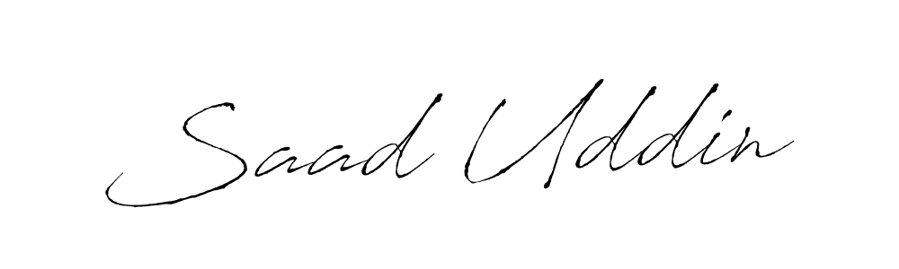 Design your own signature with our free online signature maker. With this signature software, you can create a handwritten (Antro_Vectra) signature for name Saad Uddin. Saad Uddin signature style 6 images and pictures png