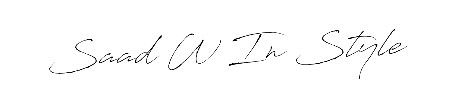 The best way (Antro_Vectra) to make a short signature is to pick only two or three words in your name. The name Saad W In Style include a total of six letters. For converting this name. Saad W In Style signature style 6 images and pictures png