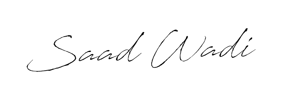 Make a beautiful signature design for name Saad Wadi. With this signature (Antro_Vectra) style, you can create a handwritten signature for free. Saad Wadi signature style 6 images and pictures png