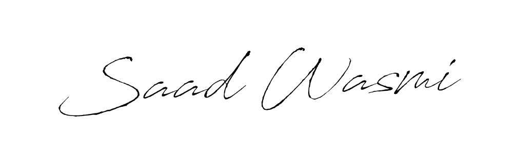 How to make Saad Wasmi signature? Antro_Vectra is a professional autograph style. Create handwritten signature for Saad Wasmi name. Saad Wasmi signature style 6 images and pictures png