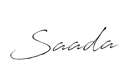 Design your own signature with our free online signature maker. With this signature software, you can create a handwritten (Antro_Vectra) signature for name Saada. Saada signature style 6 images and pictures png