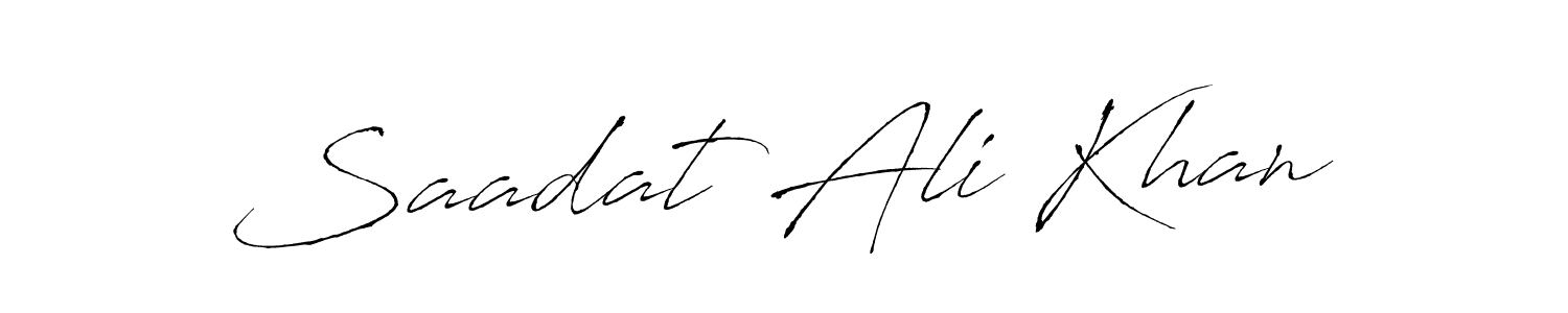 You can use this online signature creator to create a handwritten signature for the name Saadat Ali Khan. This is the best online autograph maker. Saadat Ali Khan signature style 6 images and pictures png