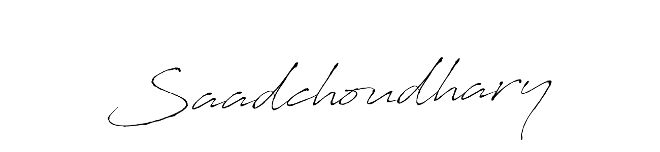 Create a beautiful signature design for name Saadchoudhary. With this signature (Antro_Vectra) fonts, you can make a handwritten signature for free. Saadchoudhary signature style 6 images and pictures png