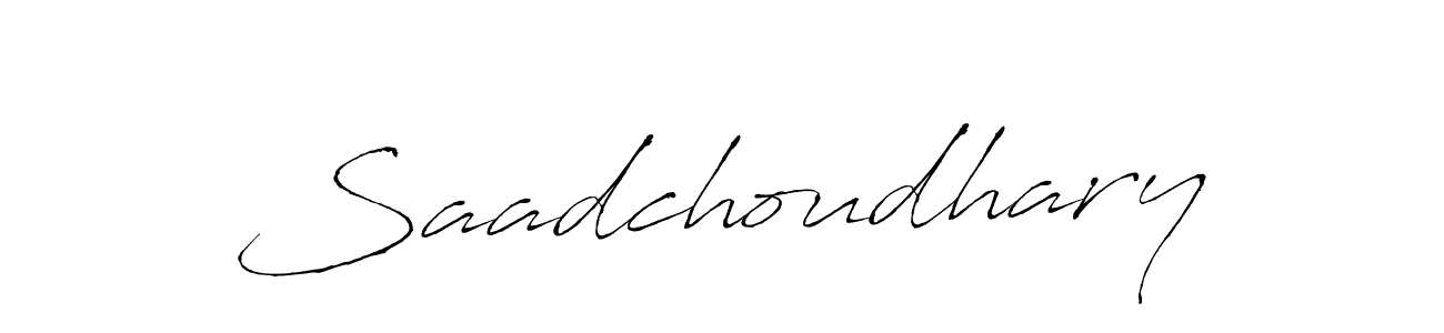 Create a beautiful signature design for name Saadchoudhary. With this signature (Antro_Vectra) fonts, you can make a handwritten signature for free. Saadchoudhary signature style 6 images and pictures png