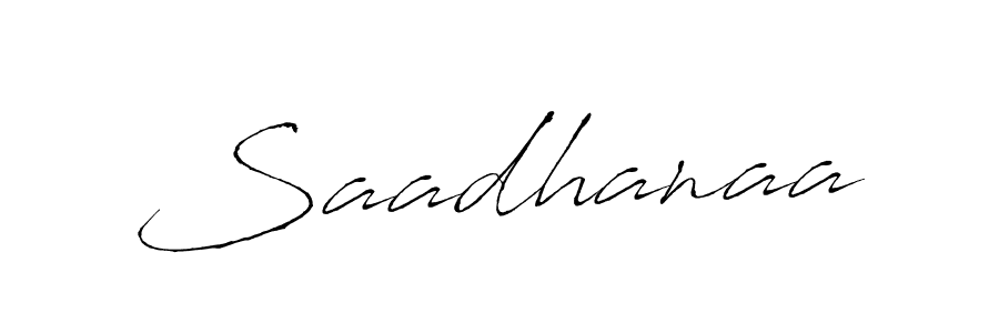 Make a beautiful signature design for name Saadhanaa. With this signature (Antro_Vectra) style, you can create a handwritten signature for free. Saadhanaa signature style 6 images and pictures png