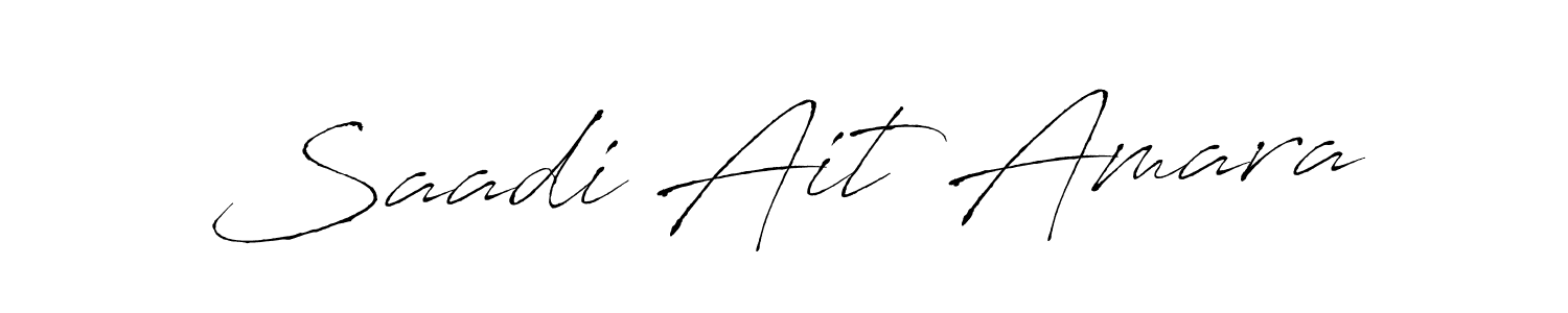 Also You can easily find your signature by using the search form. We will create Saadi Ait Amara name handwritten signature images for you free of cost using Antro_Vectra sign style. Saadi Ait Amara signature style 6 images and pictures png