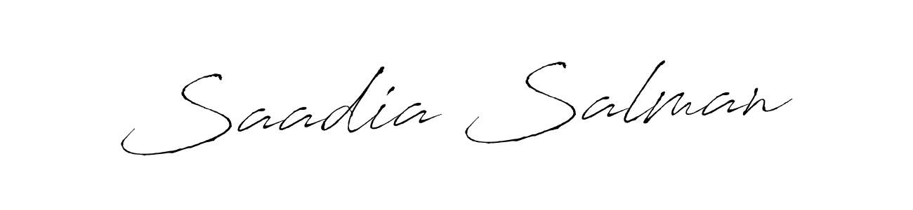 Create a beautiful signature design for name Saadia Salman. With this signature (Antro_Vectra) fonts, you can make a handwritten signature for free. Saadia Salman signature style 6 images and pictures png