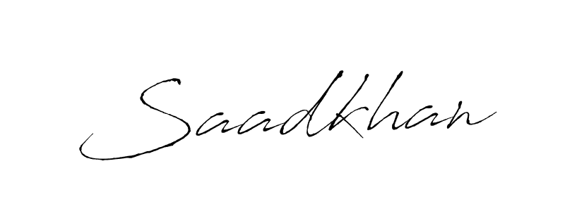 Make a beautiful signature design for name Saadkhan. With this signature (Antro_Vectra) style, you can create a handwritten signature for free. Saadkhan signature style 6 images and pictures png