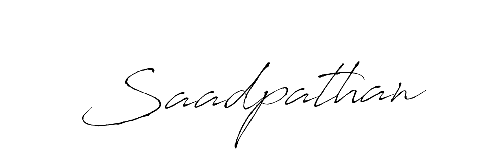 How to make Saadpathan signature? Antro_Vectra is a professional autograph style. Create handwritten signature for Saadpathan name. Saadpathan signature style 6 images and pictures png