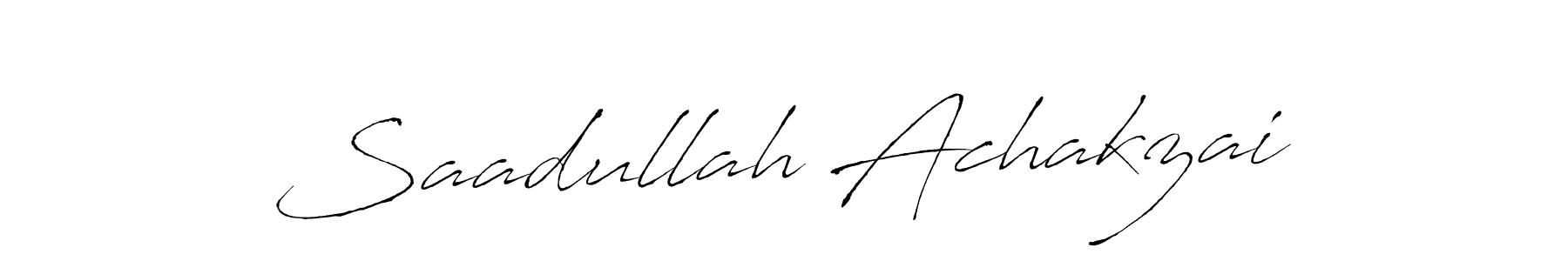 Make a beautiful signature design for name Saadullah Achakzai. With this signature (Antro_Vectra) style, you can create a handwritten signature for free. Saadullah Achakzai signature style 6 images and pictures png