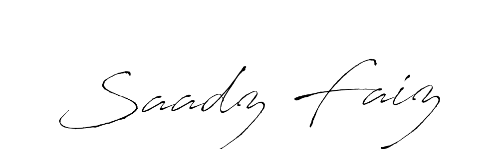 How to make Saadz Faiz signature? Antro_Vectra is a professional autograph style. Create handwritten signature for Saadz Faiz name. Saadz Faiz signature style 6 images and pictures png