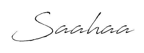 Make a beautiful signature design for name Saahaa. With this signature (Antro_Vectra) style, you can create a handwritten signature for free. Saahaa signature style 6 images and pictures png