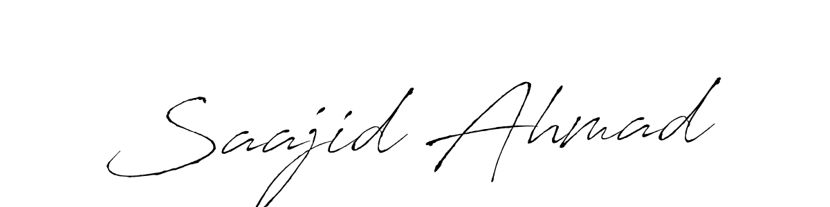 How to make Saajid Ahmad name signature. Use Antro_Vectra style for creating short signs online. This is the latest handwritten sign. Saajid Ahmad signature style 6 images and pictures png