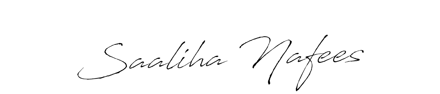 The best way (Antro_Vectra) to make a short signature is to pick only two or three words in your name. The name Saaliha Nafees include a total of six letters. For converting this name. Saaliha Nafees signature style 6 images and pictures png