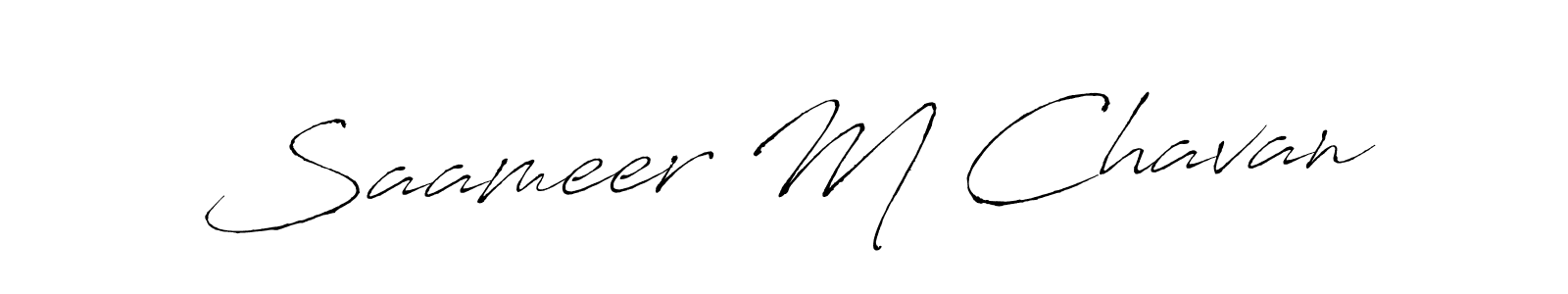 This is the best signature style for the Saameer M Chavan name. Also you like these signature font (Antro_Vectra). Mix name signature. Saameer M Chavan signature style 6 images and pictures png
