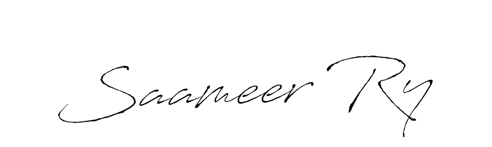 The best way (Antro_Vectra) to make a short signature is to pick only two or three words in your name. The name Saameer Ry include a total of six letters. For converting this name. Saameer Ry signature style 6 images and pictures png