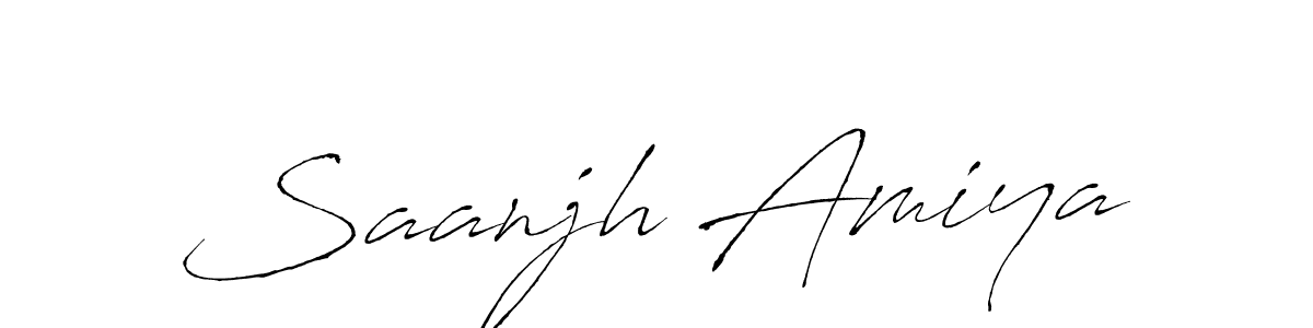 Create a beautiful signature design for name Saanjh Amiya. With this signature (Antro_Vectra) fonts, you can make a handwritten signature for free. Saanjh Amiya signature style 6 images and pictures png