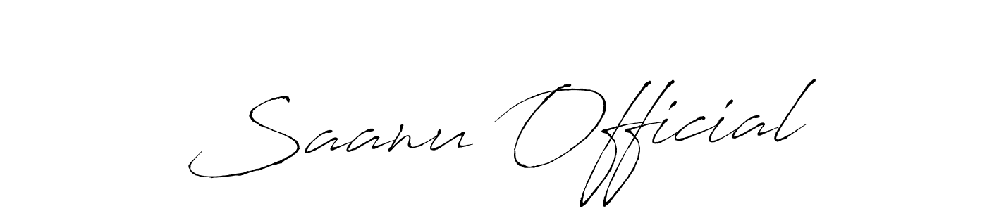 Design your own signature with our free online signature maker. With this signature software, you can create a handwritten (Antro_Vectra) signature for name Saanu Official. Saanu Official signature style 6 images and pictures png