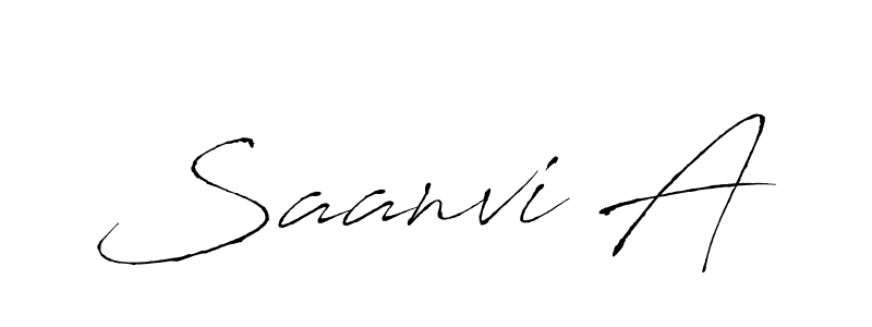 How to make Saanvi A name signature. Use Antro_Vectra style for creating short signs online. This is the latest handwritten sign. Saanvi A signature style 6 images and pictures png